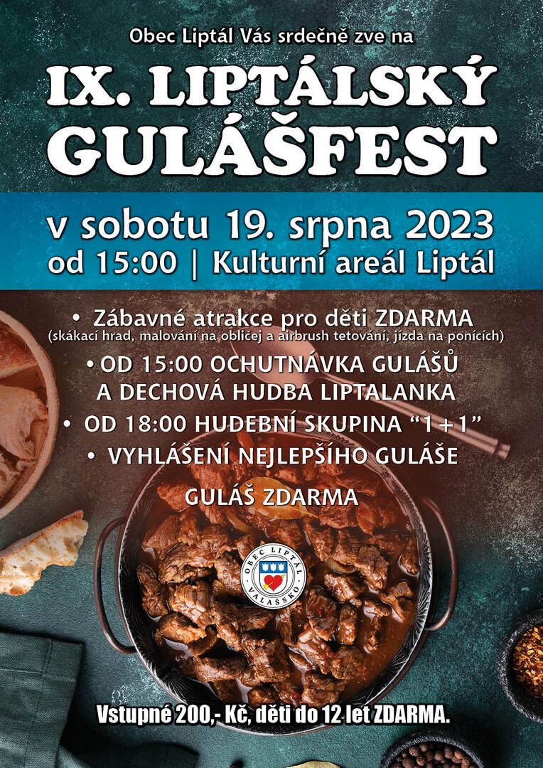 Plakát IX. Liptálský gulášfest 2023 - FOTO