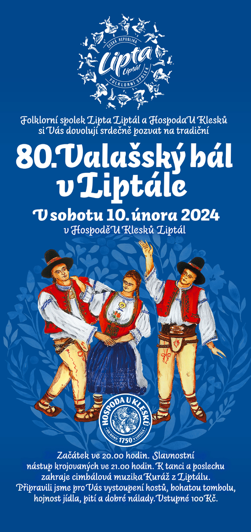 Plakát 80. Valašský bál 2024 - FOTO
