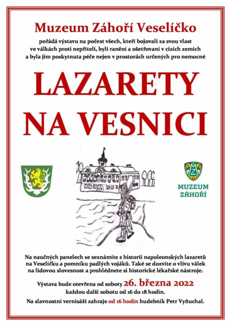 Plakát Vernisáž výstavy „Lazarety na vesnici“