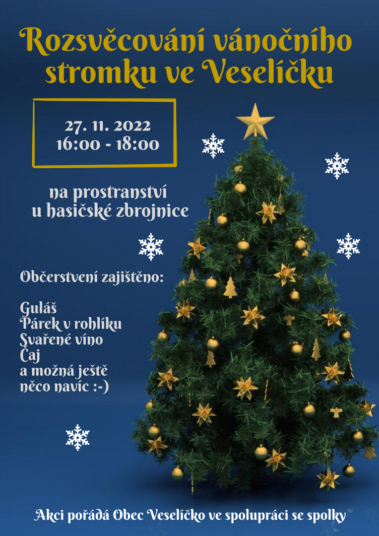 Plakát Rozsvícení vánočního stromu