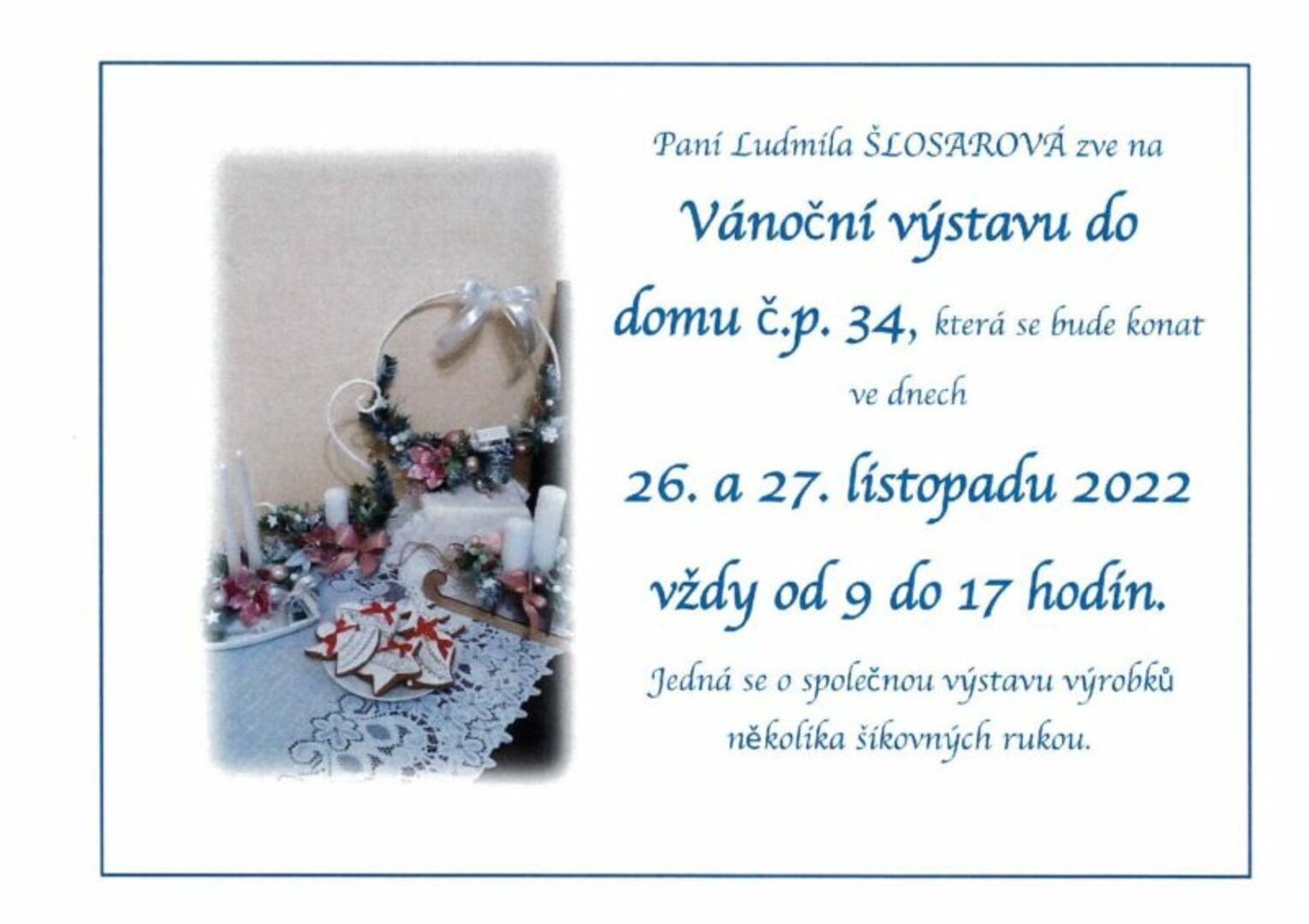 Plakát Vánoční výstava různých výrobků