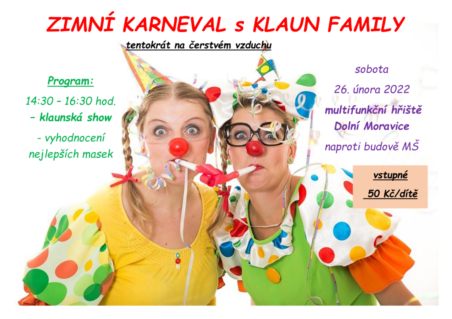 Plakát Zimní karneval s KLAUN FAMILY