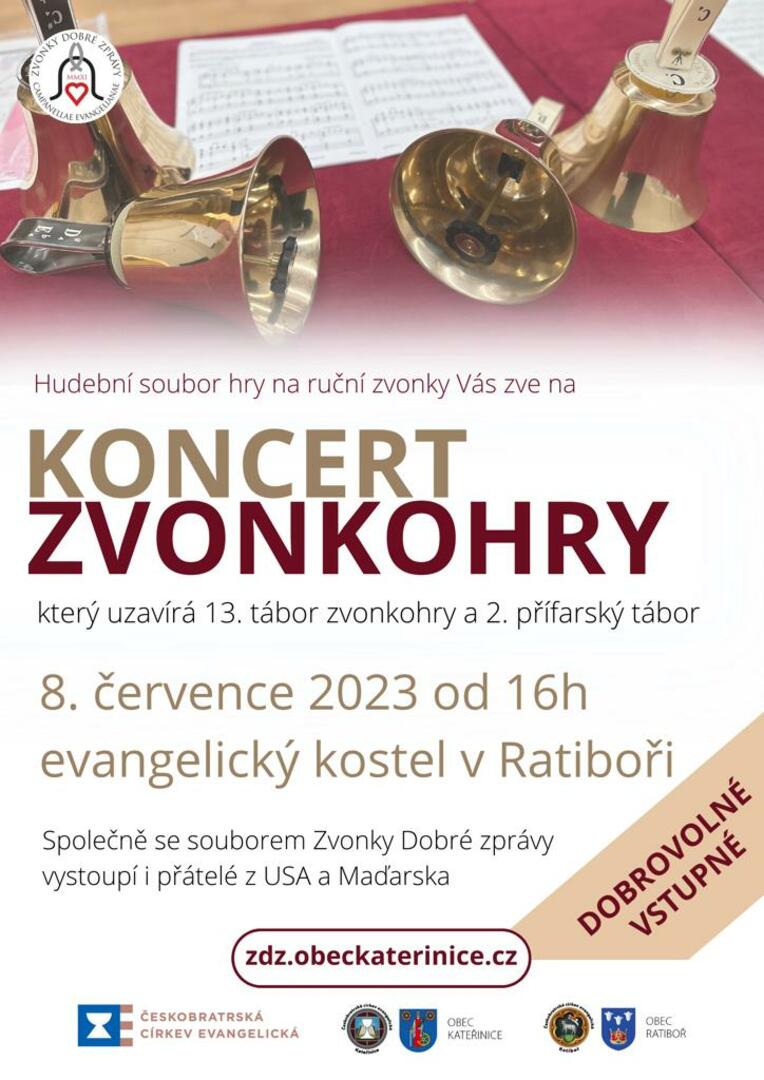 Plakát Potáborový koncert Zvonkohry 8. 7. 2023