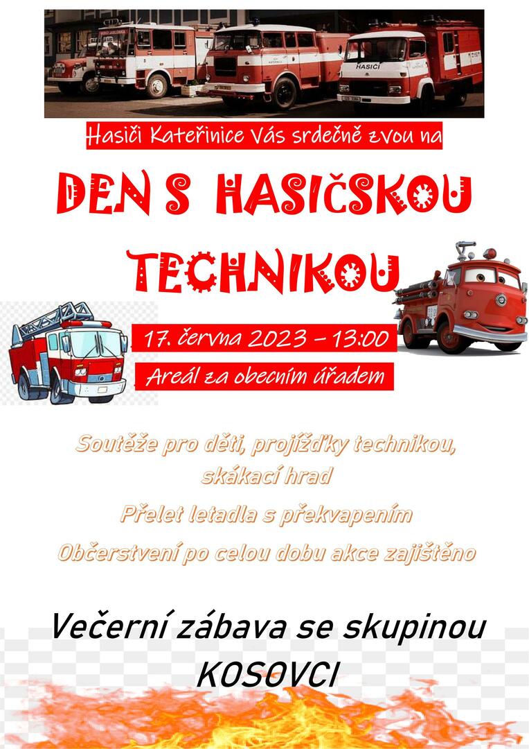 Plakát Pozvánka na Den s hasičskou technikou