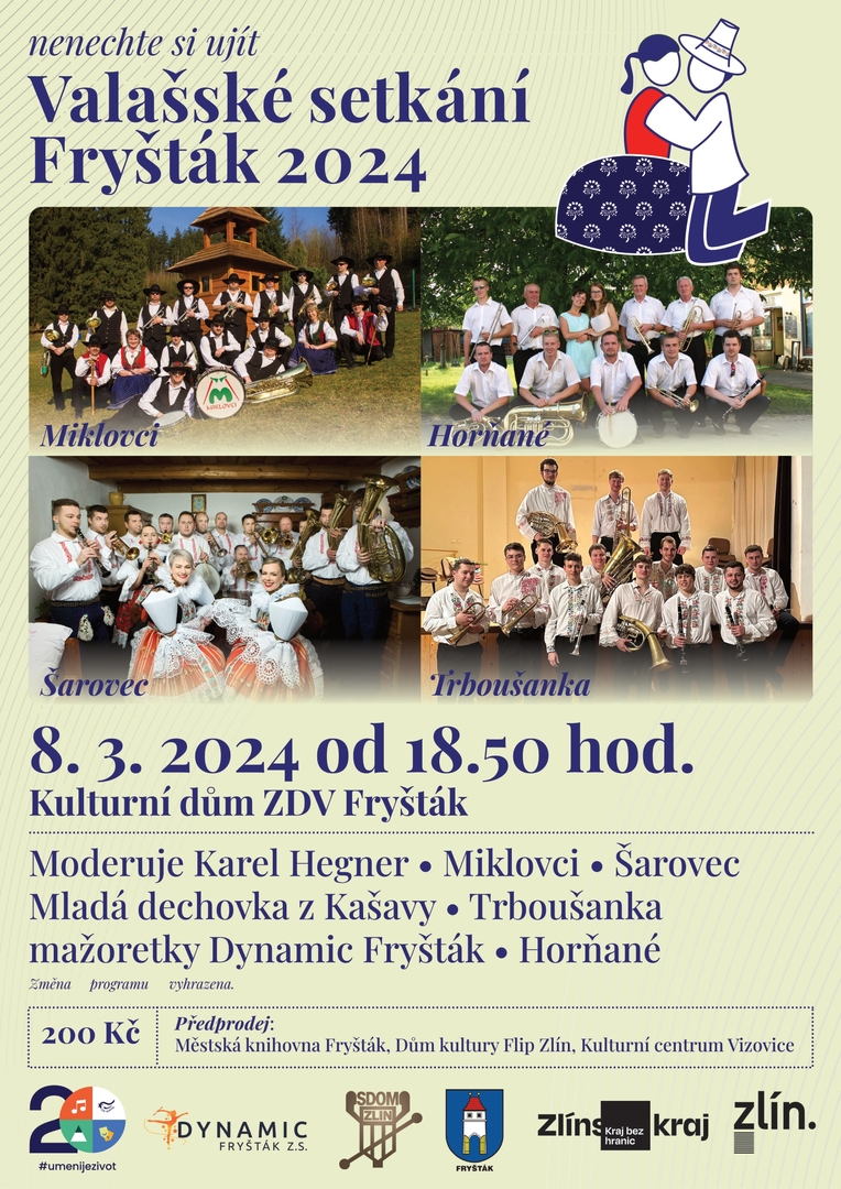 Plakát VALAŠSKÉ SETKÁNÍ FRYŠTÁK  8. 3. 2024