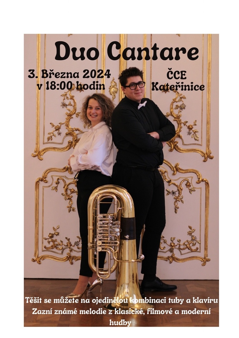Plakát Koncert Duo Cantare 3.3.2024   ČCE Kateřinice