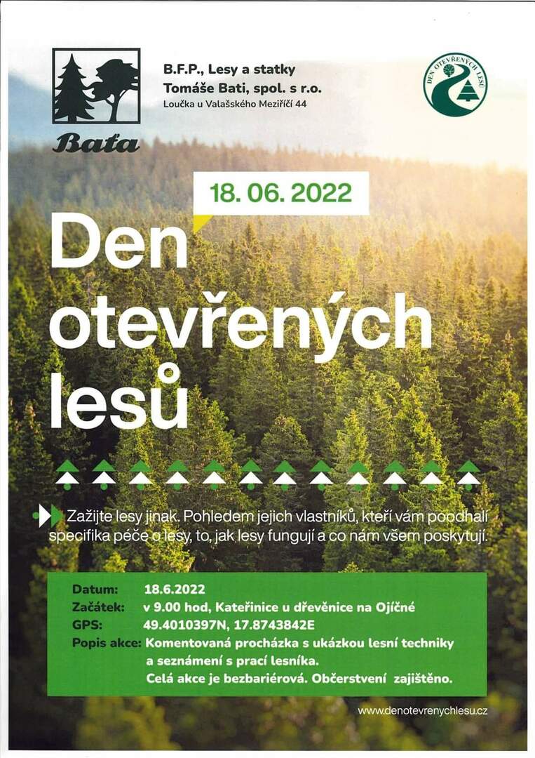 Plakát Den otevřených lesů
