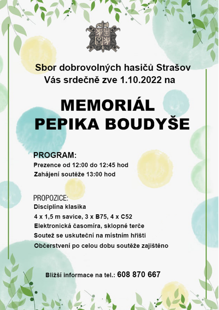 Plakát Memoriál Pepíka Boudyše