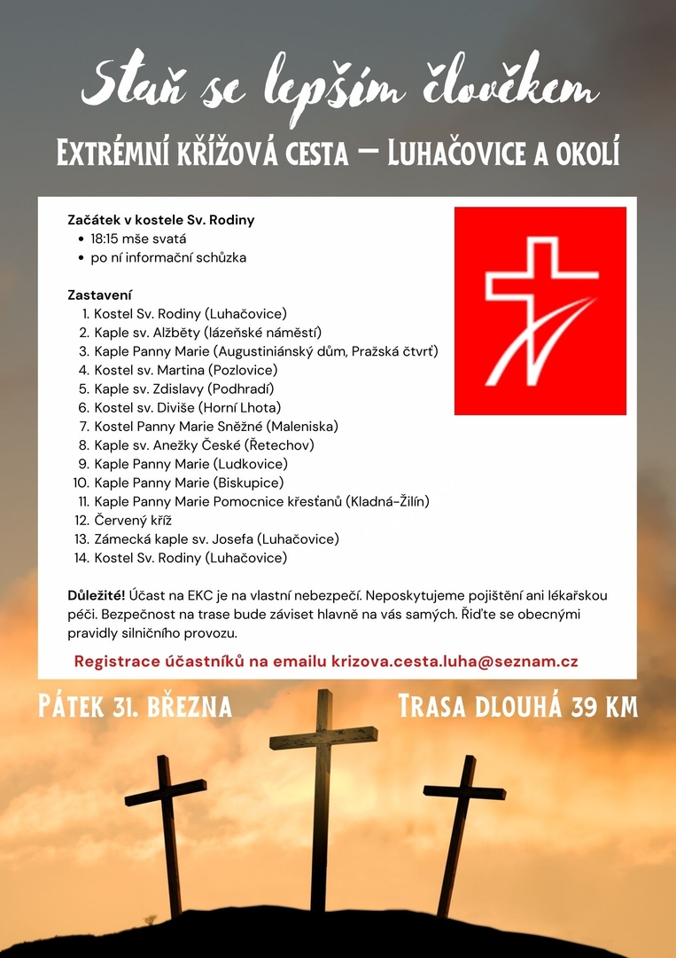 Plakát Noční křížová cesta v okolí Luhačovic