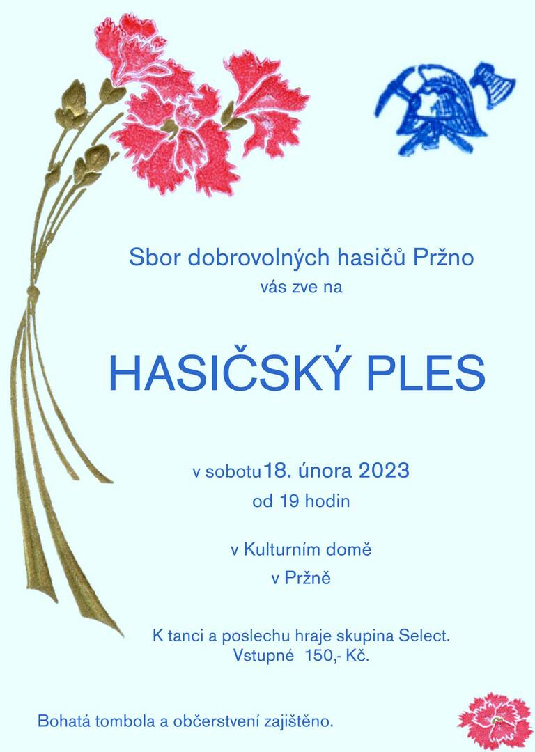 Plakát HASIČSKÝ PLES 2023