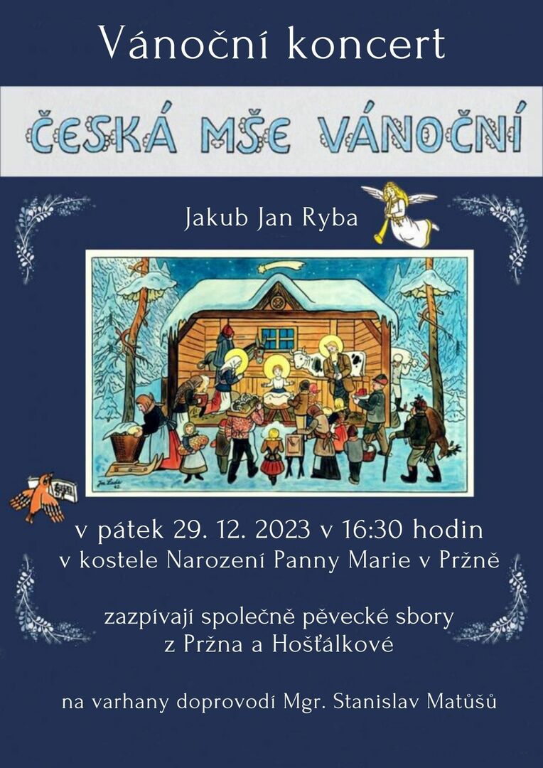 Plakát Vánoční koncert - ČESKÁ MŠE VÁNOČNÍ