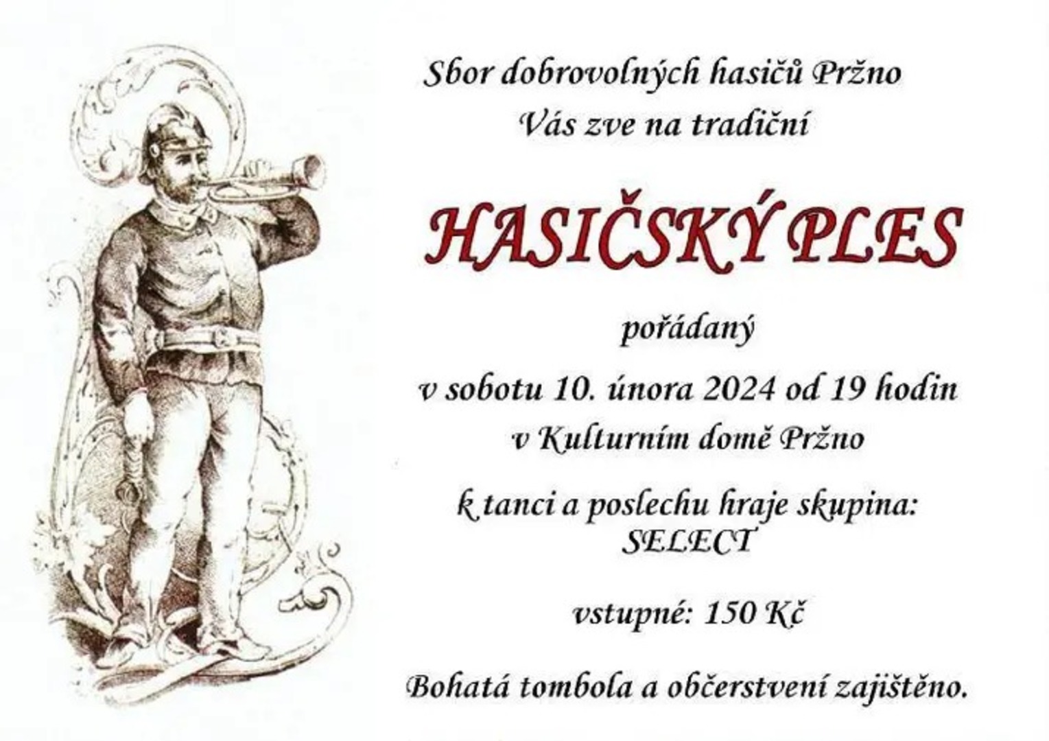 Plakát Hasičský ples