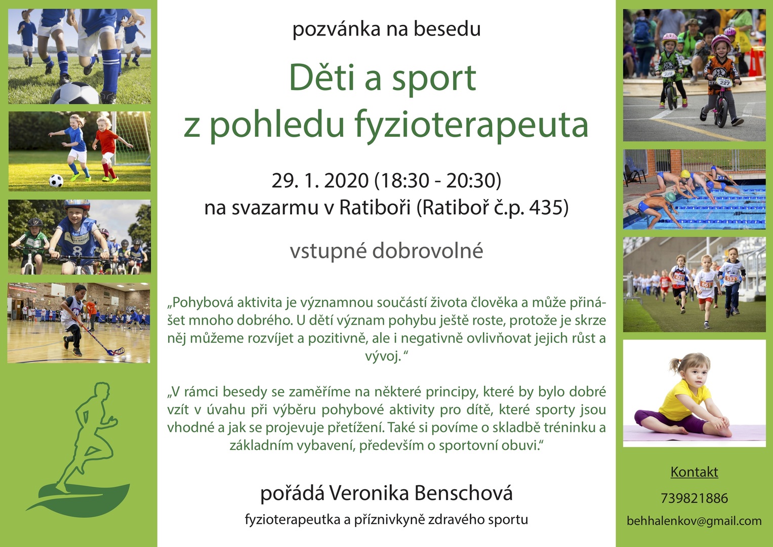 Plakát Children and sport from the perspective of a physiotherapist
