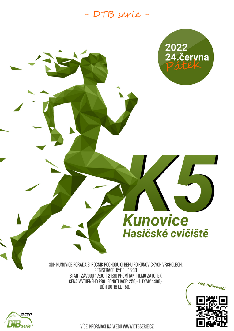 Plakát K5 - 5 Kunovice-Gipfel + Sommerkino: Zátopek