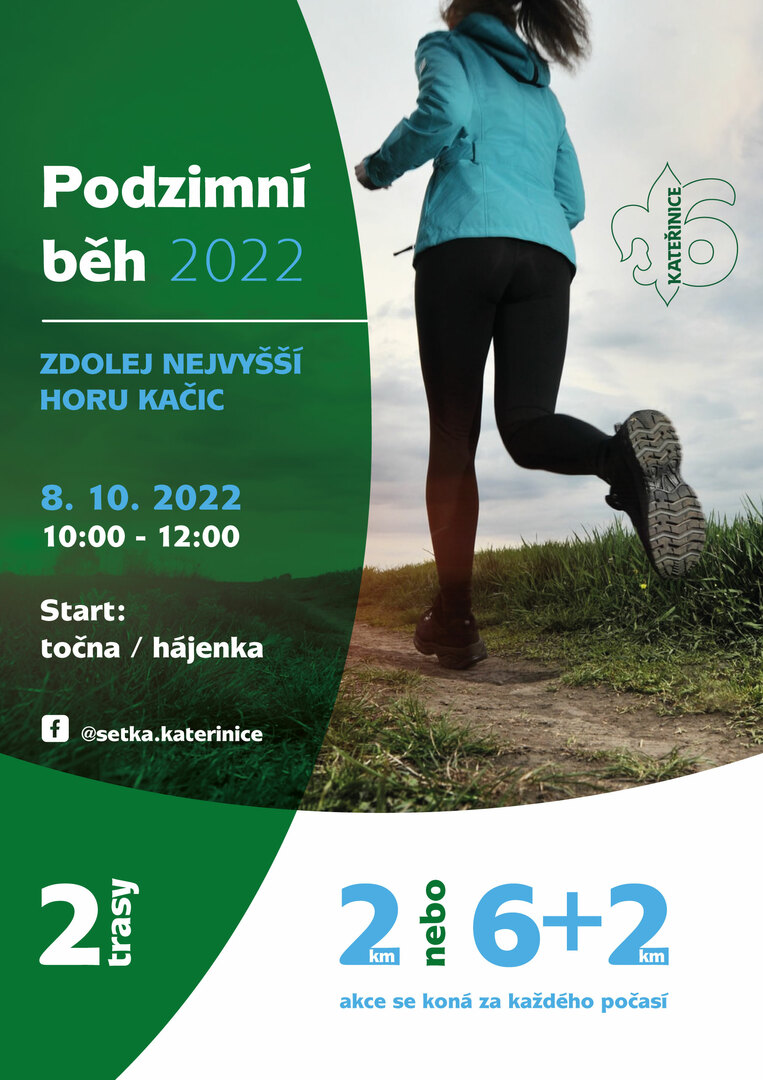 Plakát Podzimní běh na nejvyšší horu Kateřinic