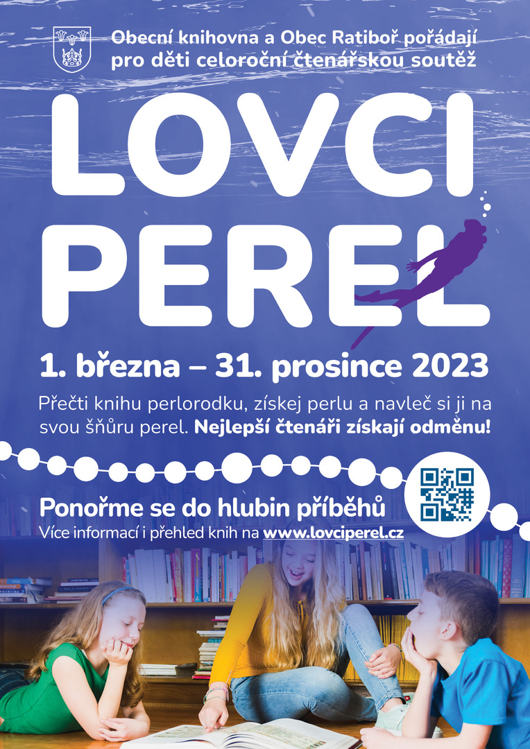 Plakát Lovci perel 2023 – čtenářská soutěž