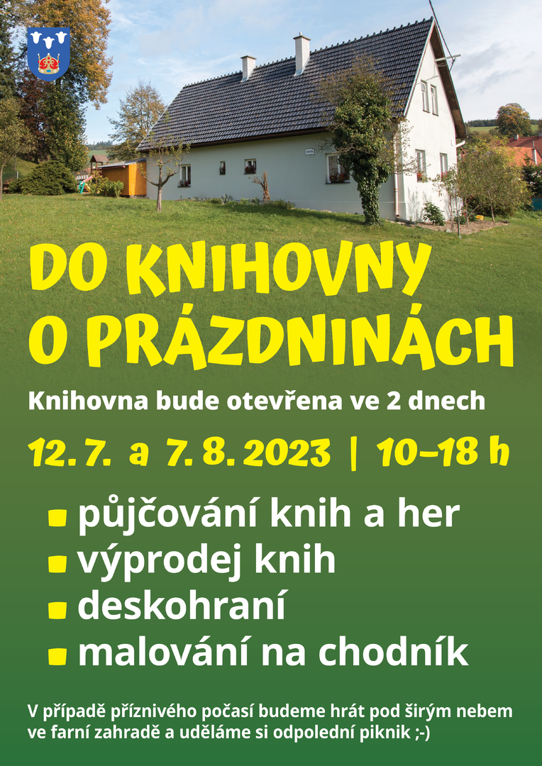 Plakát Zur Bibliothek während der Ferien