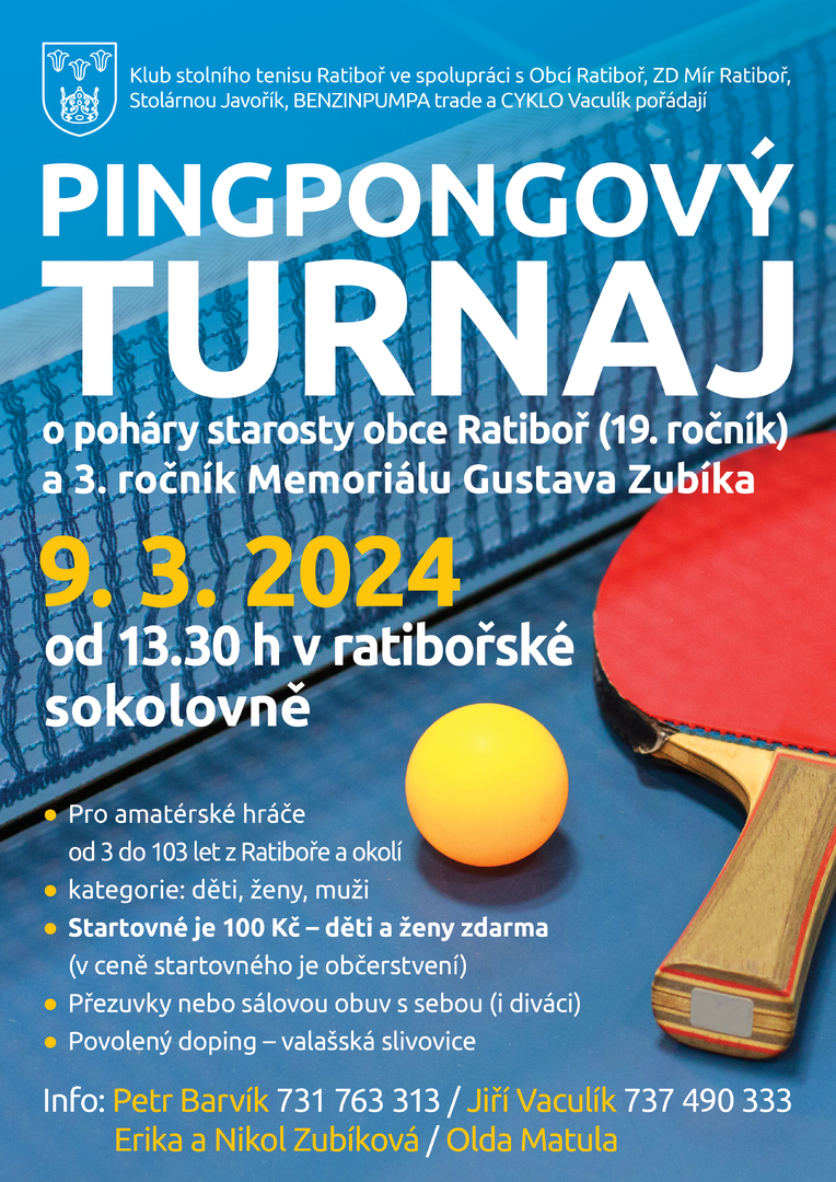 Plakát Pingpongový turnaj 2024