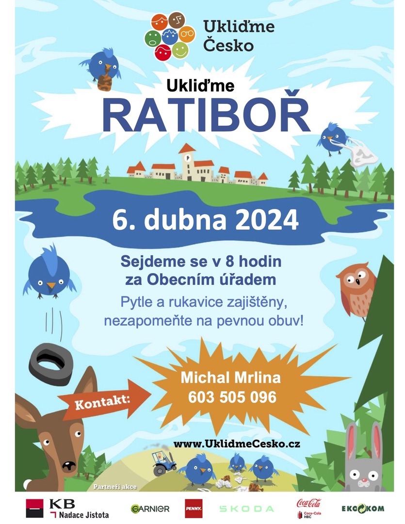 Plakát Ukliďme Česko / Ukliďme Ratiboř 2024