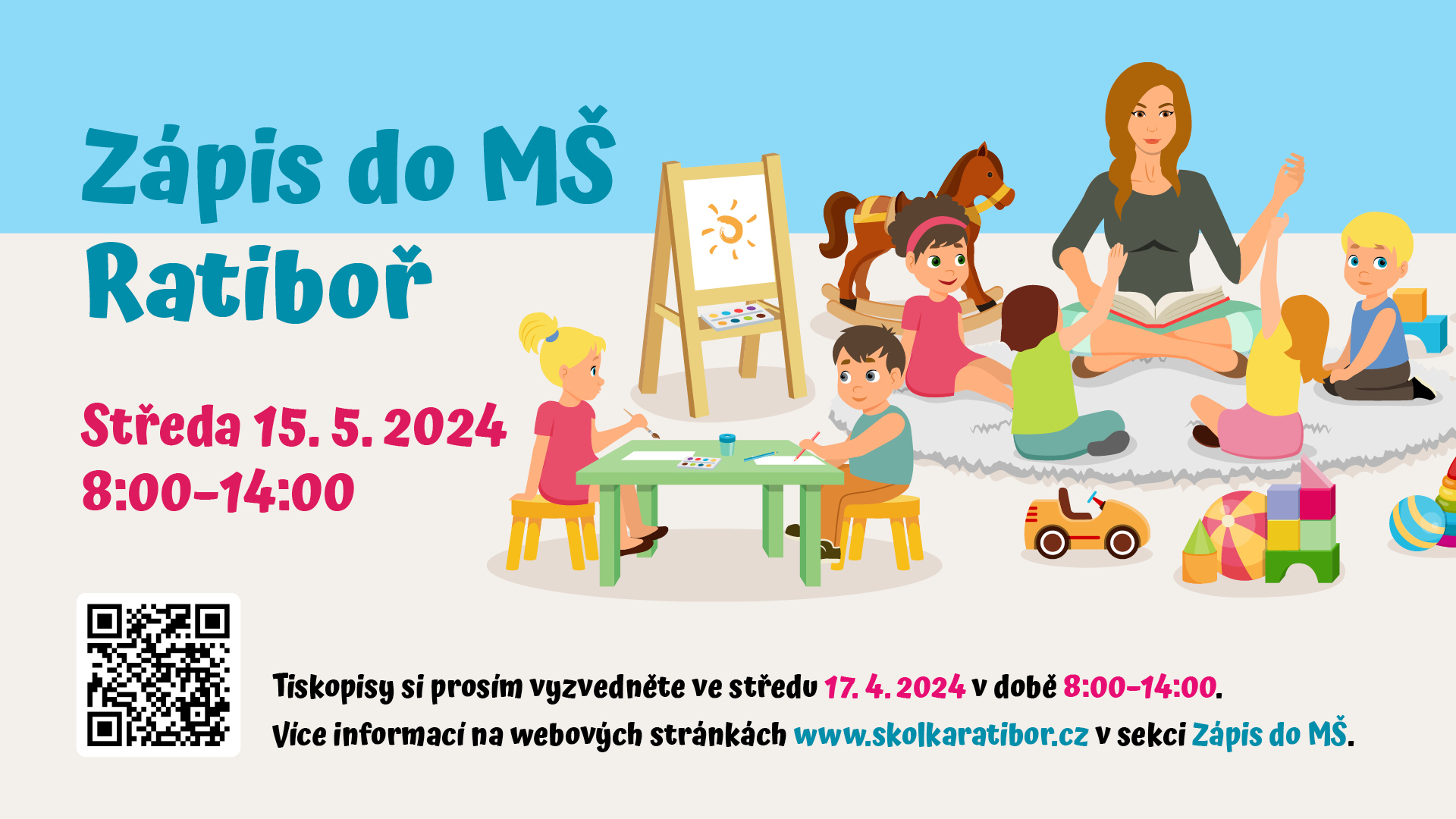Plakát ZÁPIS dětí k předškolnímu vzdělávání