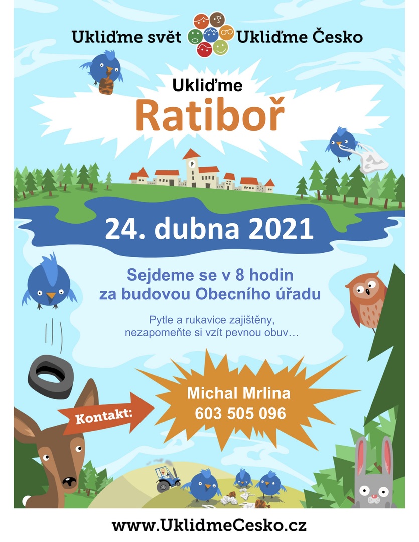 Plakát Dieses Jahr haben wir gemeinsam Ratiboř gereinigt