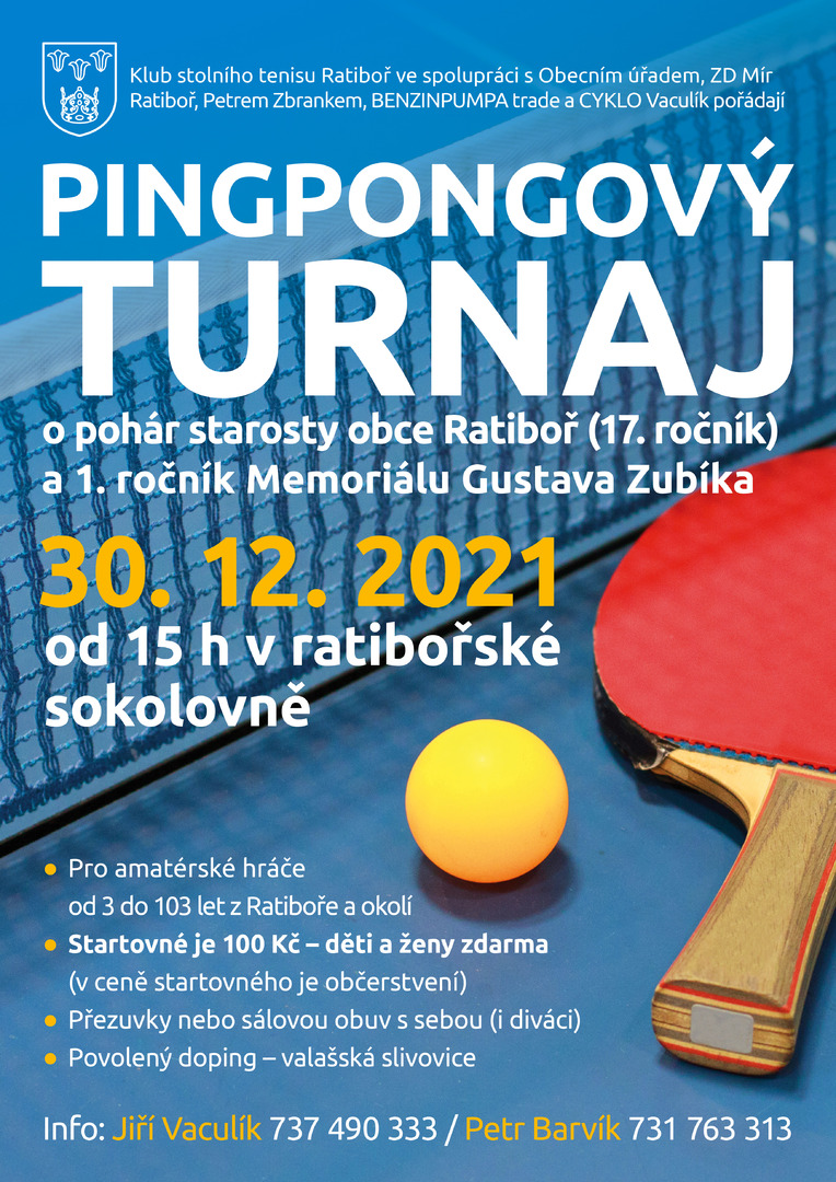 Plakát Pingpongový turnaj 2021