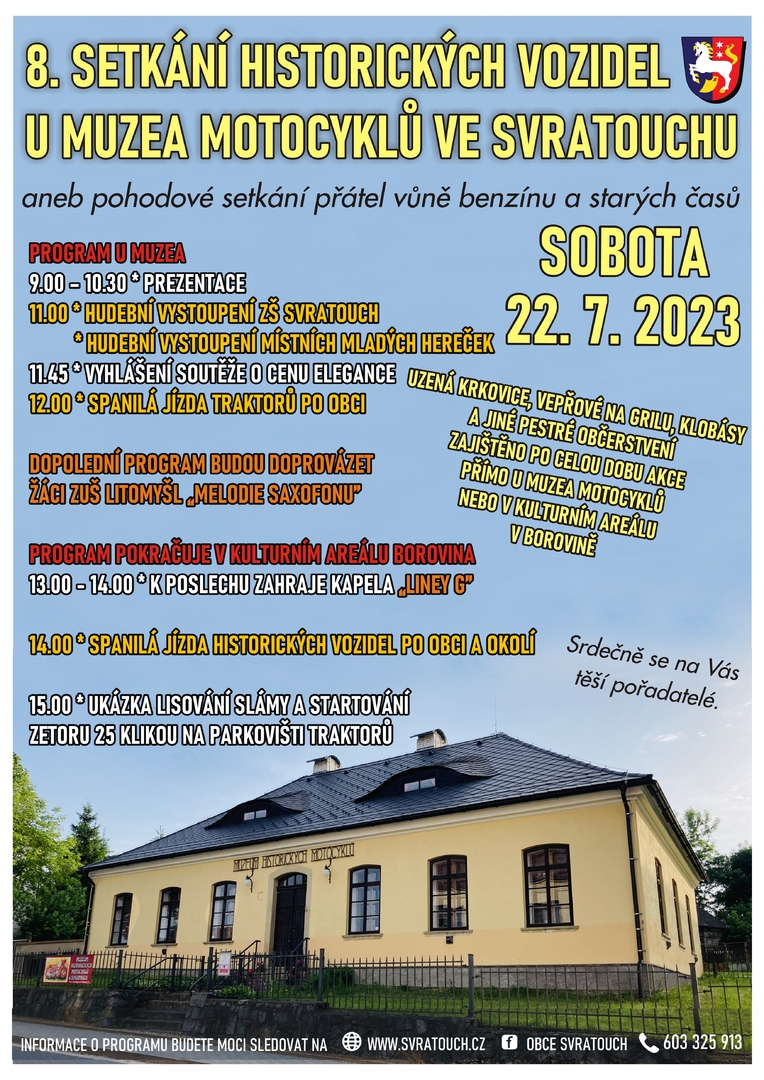 Plakát 8.Setkání historických vozidel ve Svratouchu