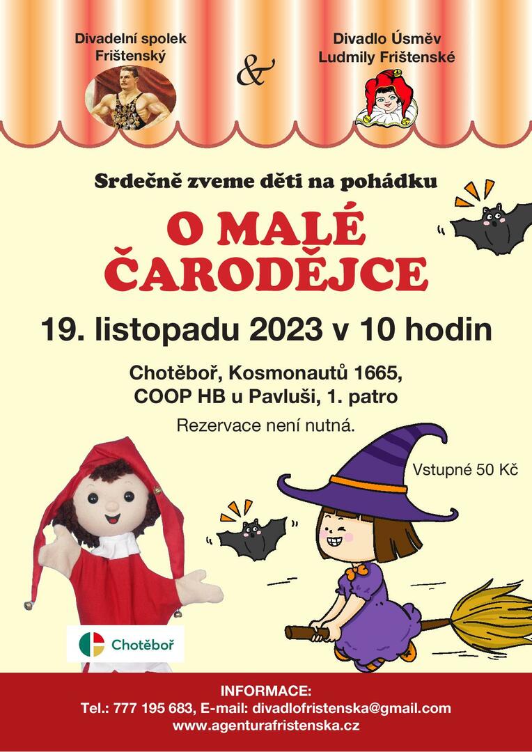 Plakát Divadlo ÚSMĚV Ludmily Frištenské