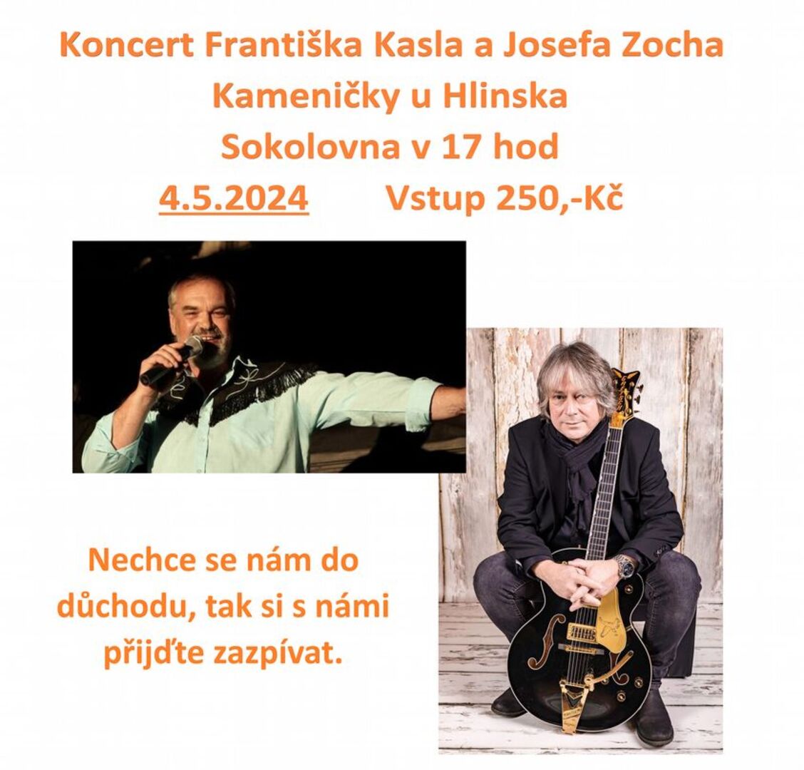 Plakát Koncert Františka Kasla a Josefa Zocha