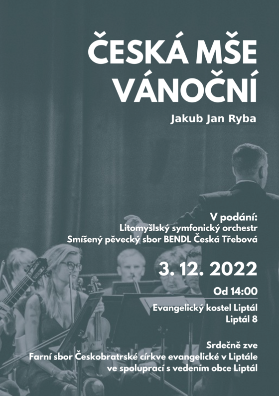 Koncert v kostele ČCE Liptál - J. J. Ryba - Česká mše vánoční - FOTO, VIDEO