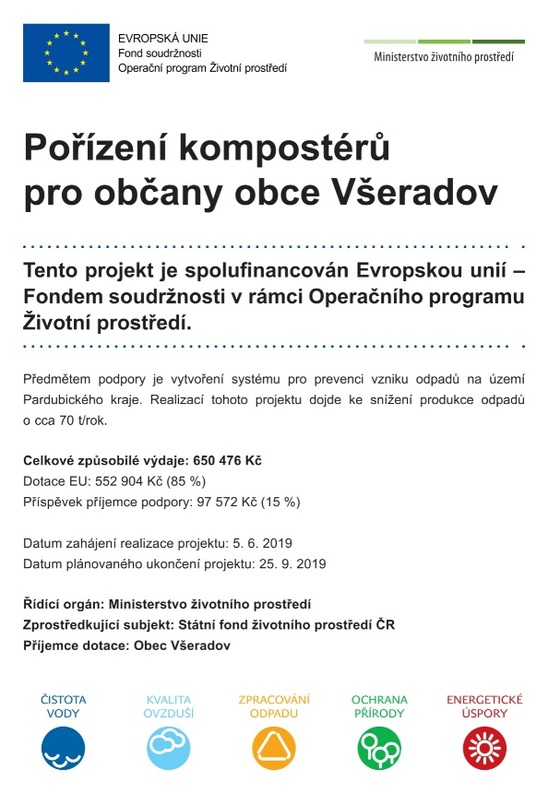 Pořízení kompostérů pro občany obce Všeradov – plakát
